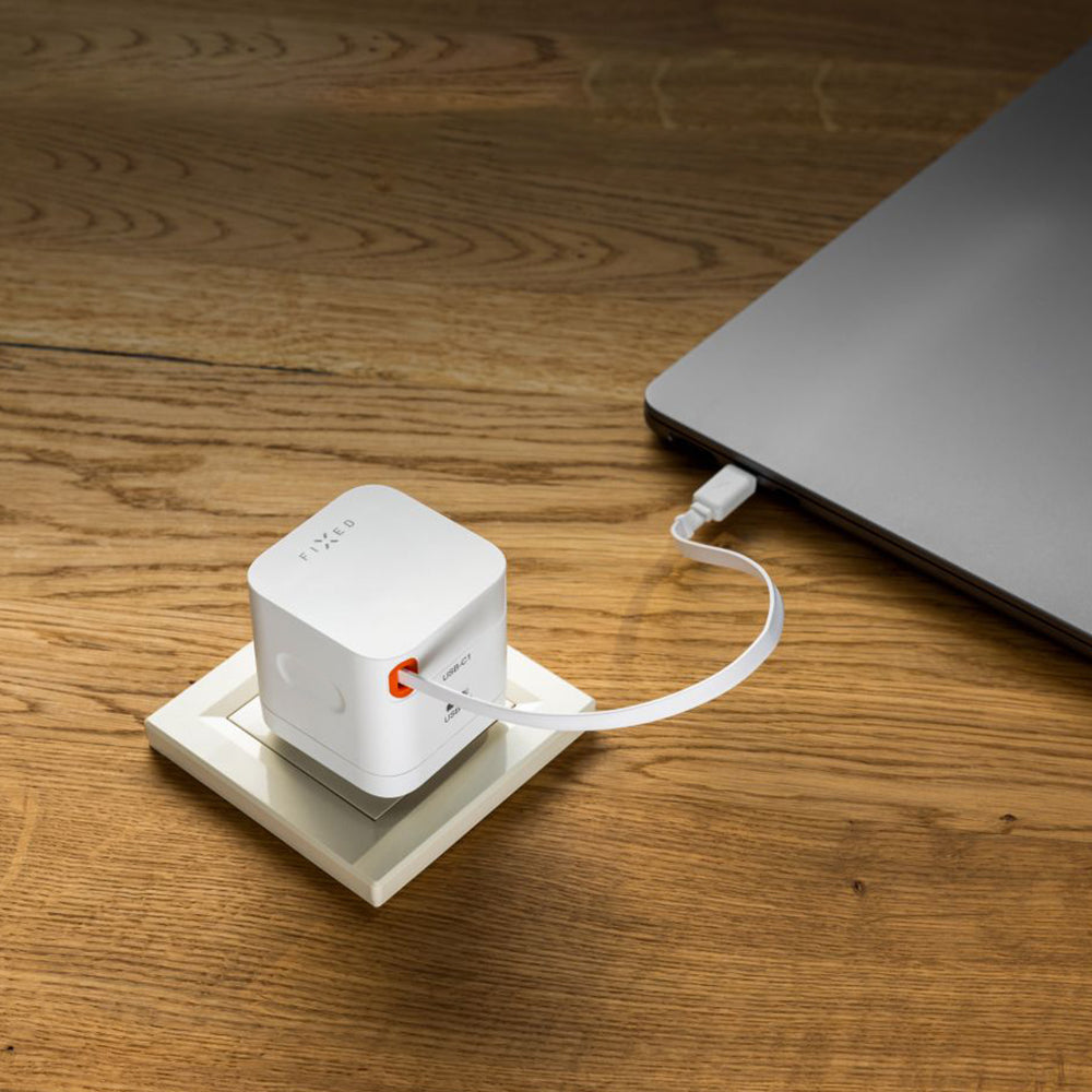 Fixed USB-C kábelhálózati töltő, 65W, 3.25A, 1 x USB-C, Fekete