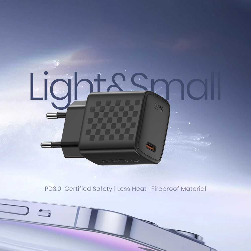 Hálózati töltő USB-C kábellel Lito LC17T, 30W, 3A, 1 x USB-C, Fekete