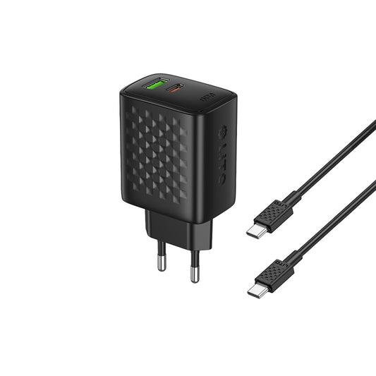 Hálózati töltő USB-C kábellel Lito LC24T, 65W, 3.25A, 1 x USB-A - 1 x USB-C, Fekete