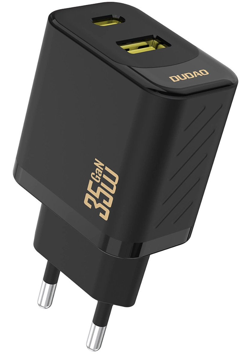 Dudao A27 Max hálózati töltő, 35W, 1 x USB-A - 1 x USB-C, Fekete