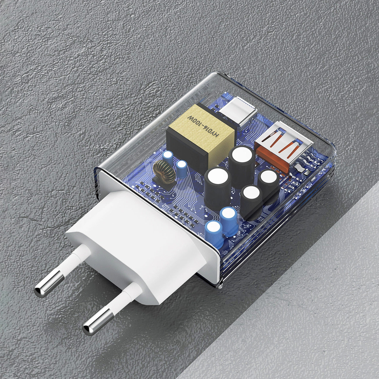 Hálózati töltő Dudao A30EU, 30W, 3A, 1 x USB-A - 1 x USB-C, Fehér