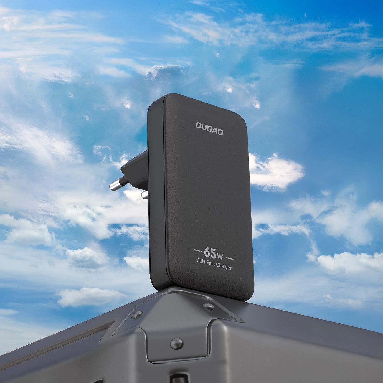 Dudao A65Q Travel hálózati töltő, 65W, 3.25A, 1 x USB-A - 1 x USB-C, Fekete