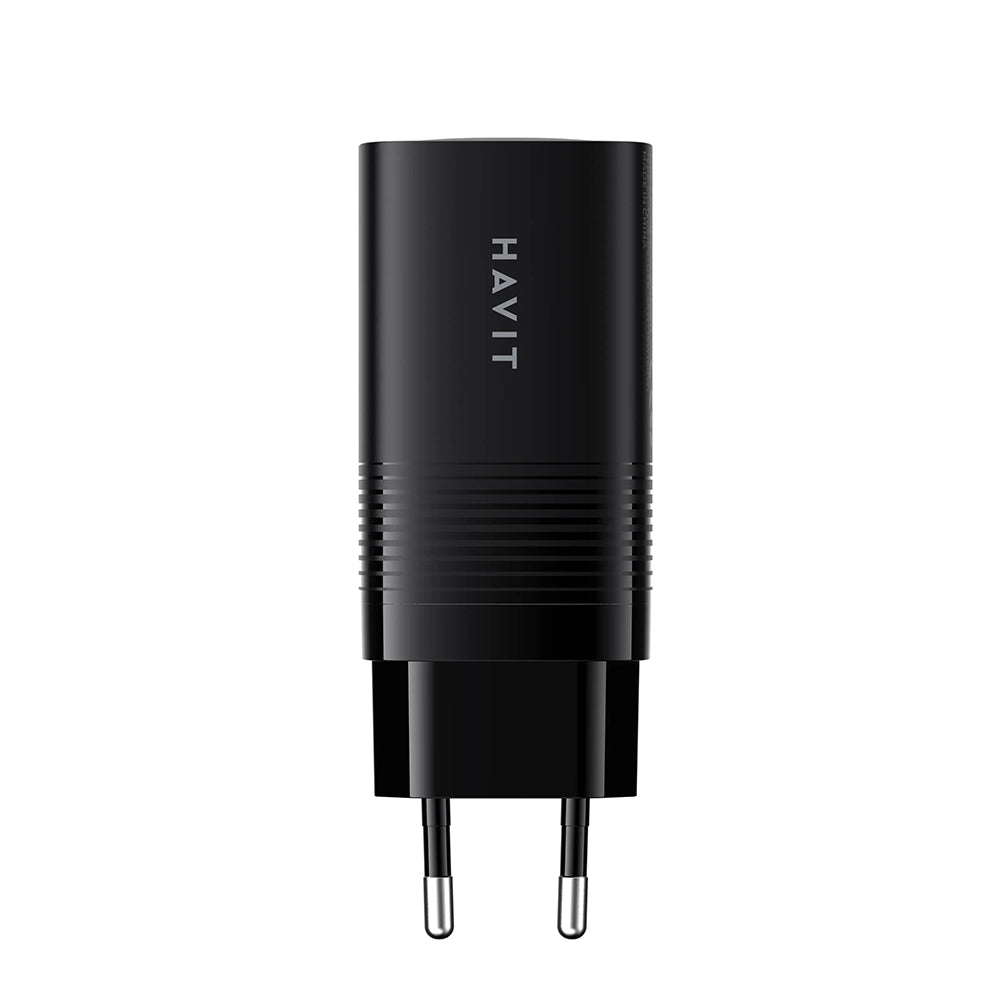 Hálózati töltő HAVIT UC20, 65W, 3A, 1 x USB-A - 2 x USB-C, Fekete