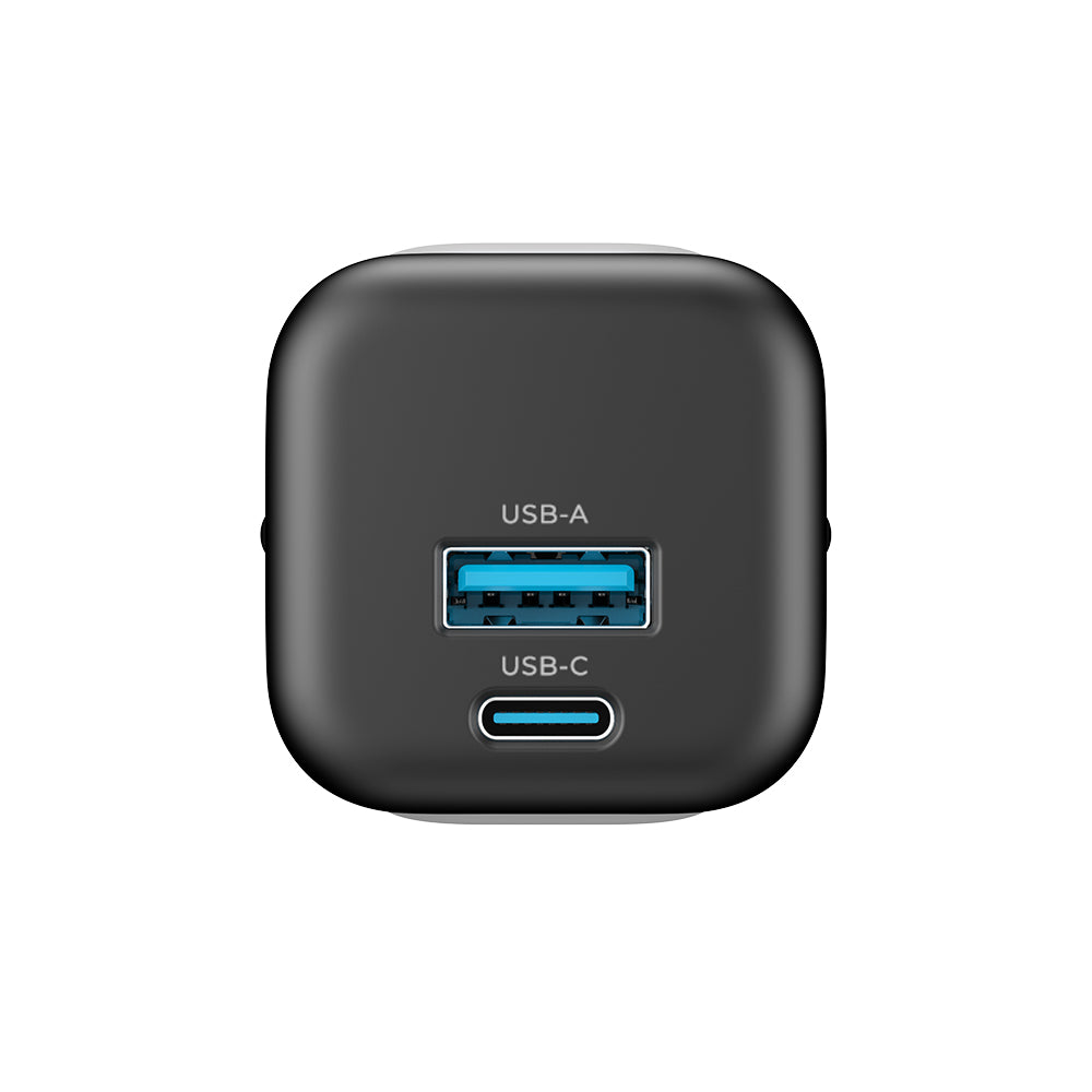 HAVIT UC220 Hálózati töltő, 20W, 3A, 1 x USB-A - 1 x USB-C, Fekete-Szürke