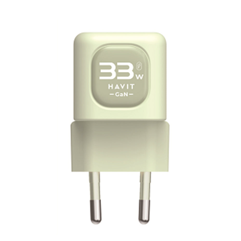 HAVIT UC230 hálózati töltő, 33W, 3A, 1 x USB-A - 1 x USB-C, zöld