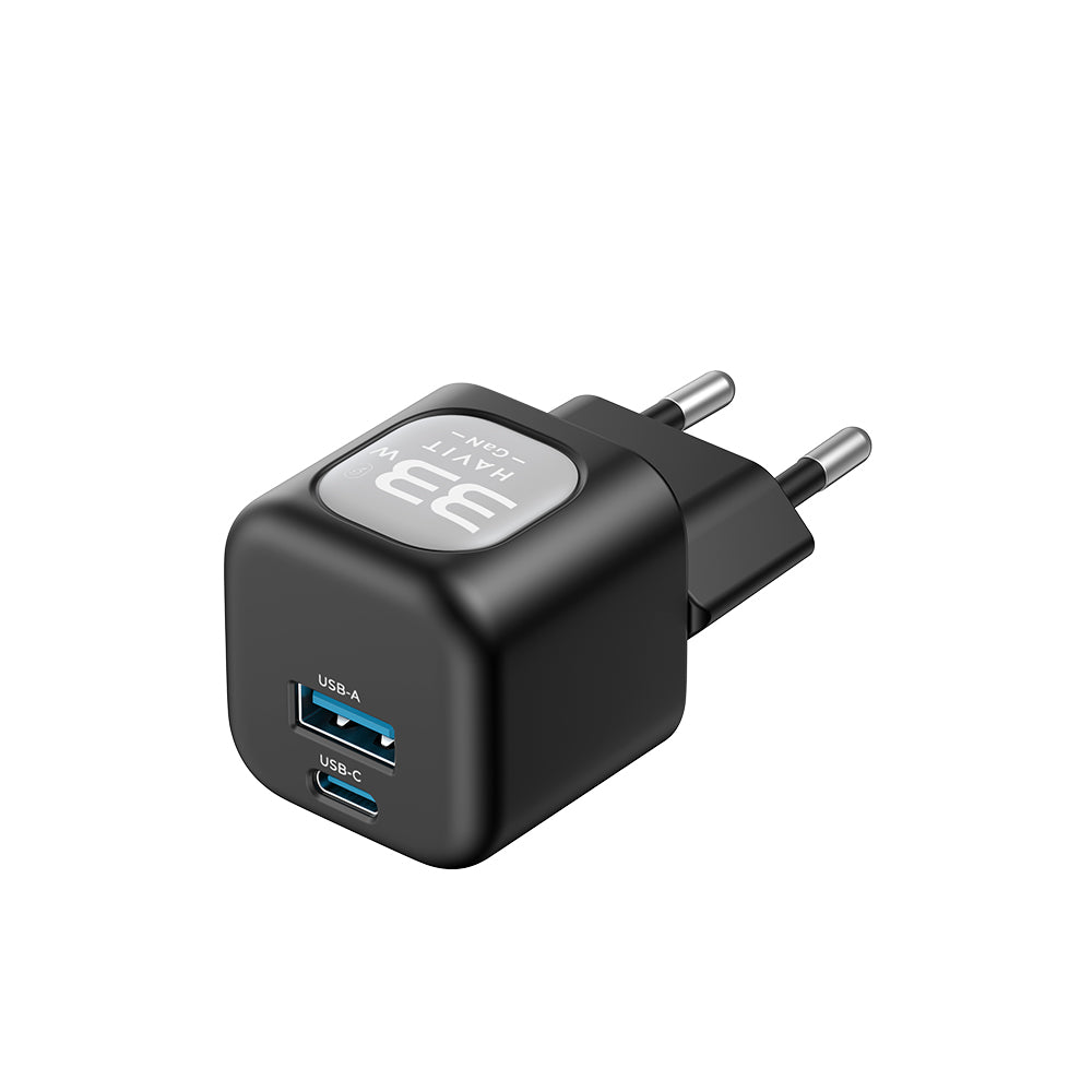 HAVIT UC230 hálózati töltő, 33W, 3A, 1 x USB-A - 1 x USB-C, zöld