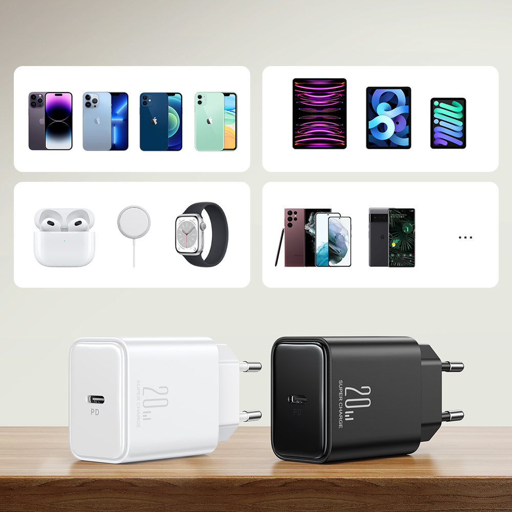 Joyroom JR-TCF06 hálózati töltő JR-TCF06, 20W, 3A, 1 x USB-C, Fekete