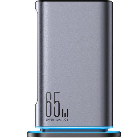 Joyroom JR-TCM02 töltőállomás, 65W, 3.25A, 2 x USB-A - 4 x USB-C, szürke