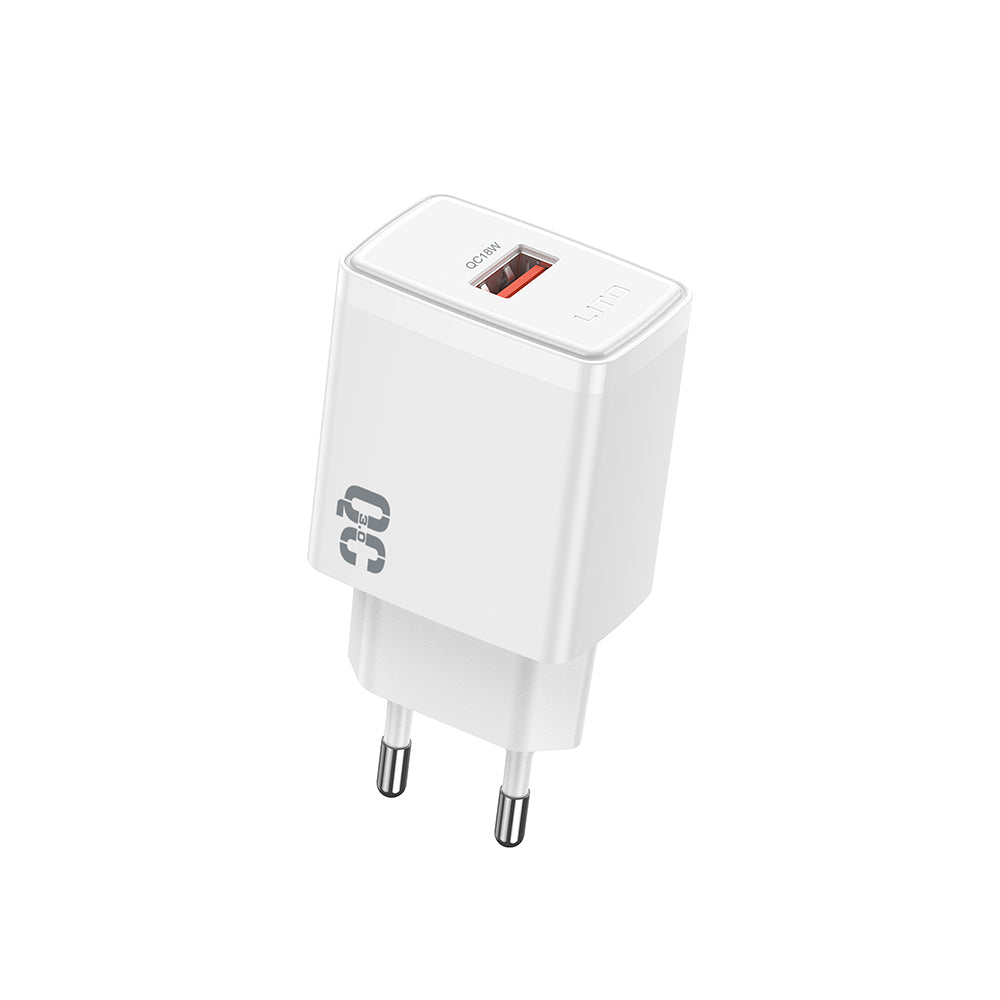 Lito LC08 hálózati töltő, 18W, 3A, 1 x USB-A, Fehér