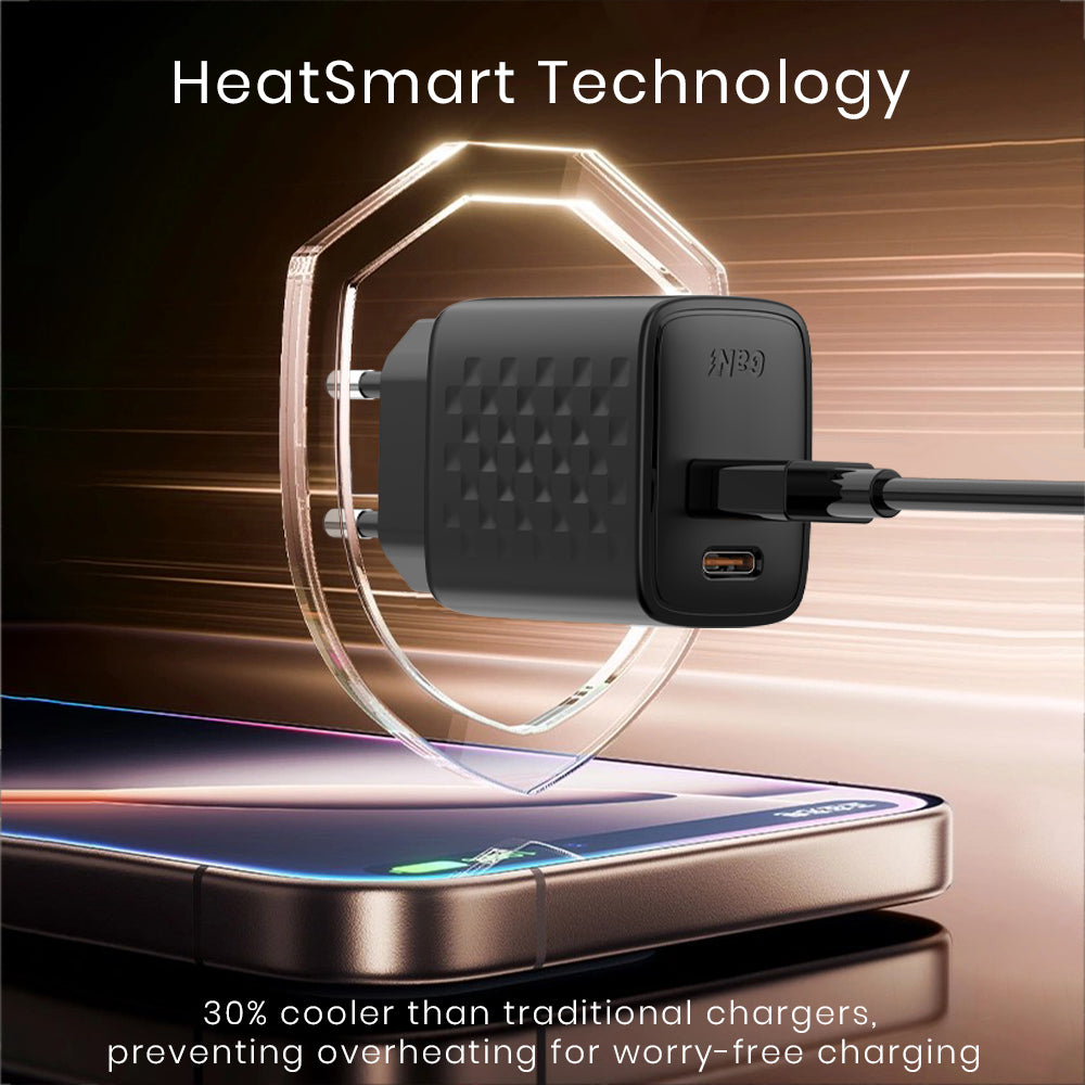 Lito LC15 hálózati töltő, 20W, 3A, 1 x USB-A - 1 x USB-C, Fekete