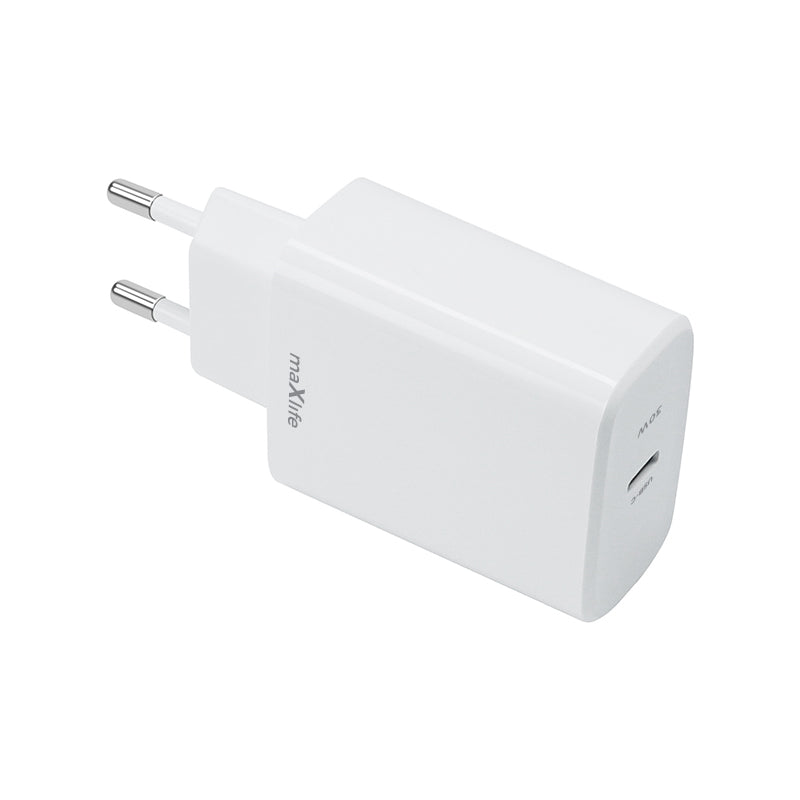 MaXlife MXTC-10-30C hálózati töltő, 30W, 3A, 1 x USB-C, fehér