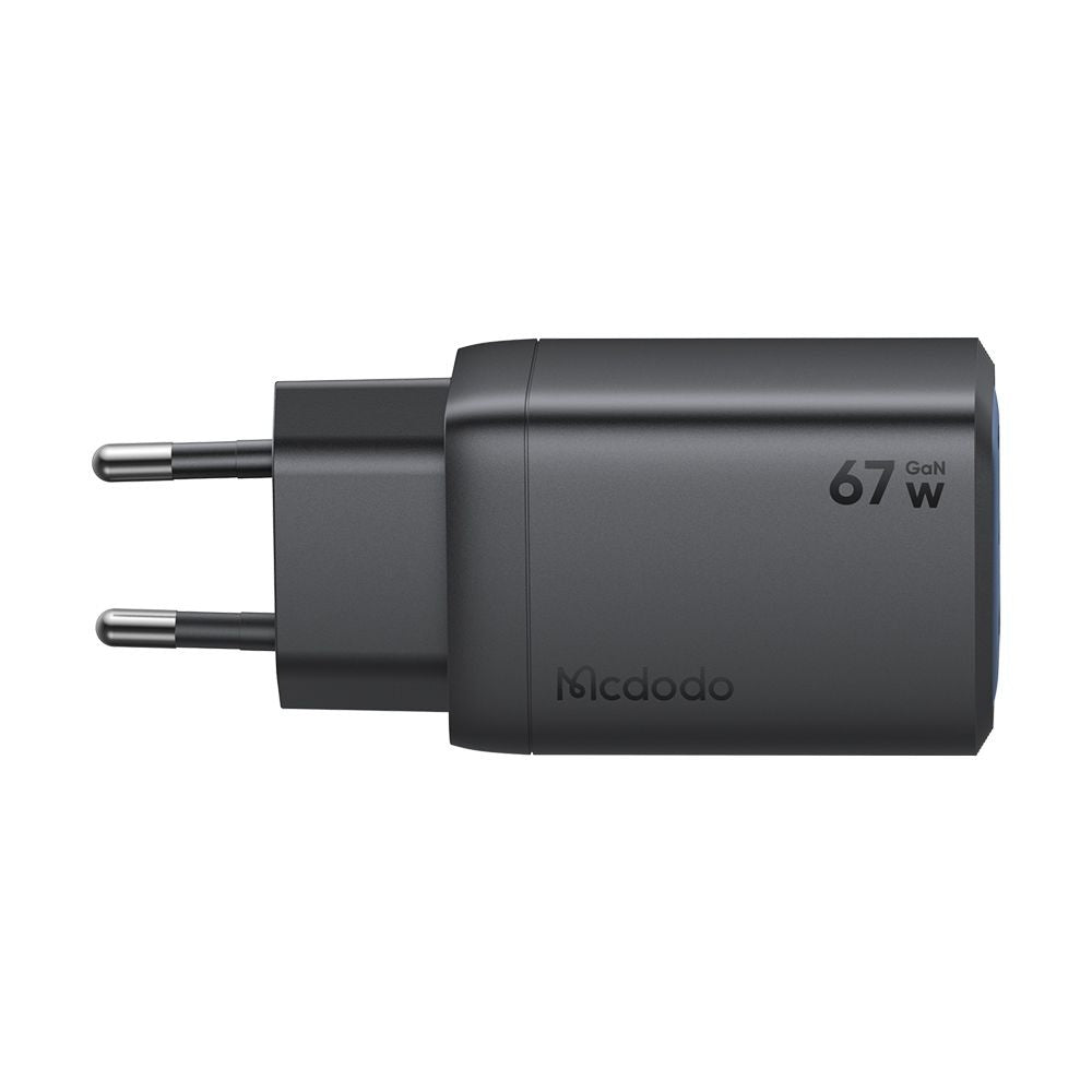 McDodo CH-0970 Gana Mini hálózati töltő, 67W, 3A, 1 x USB-A - 2 x USB-C, fekete
