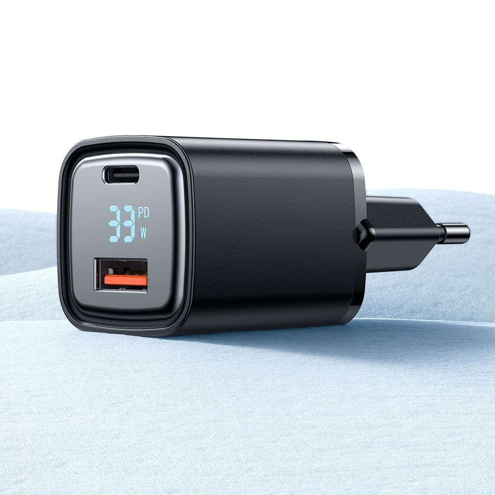 McDodo CH-1701 Graphite Display hálózati töltő, 33W, 3A, 1 x USB-A - 1 x USB-C, Fekete