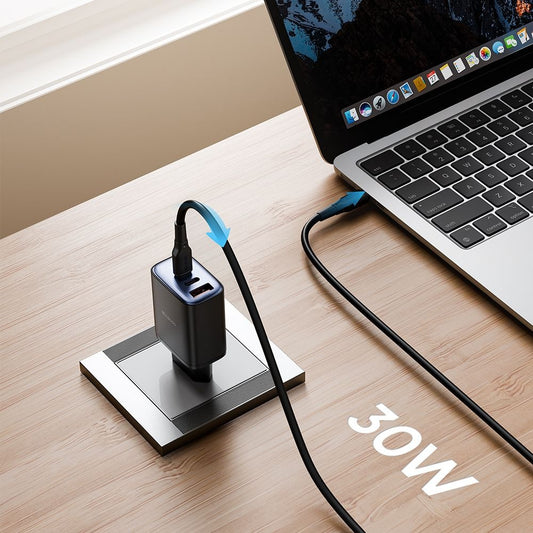 McDodo CH-2180 Display Hálózati Töltő, 30W, 3A, 1 x USB-A - 2 x USB-C, Fekete