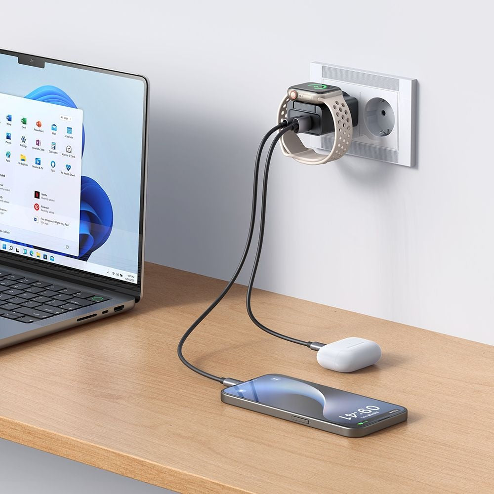 McDodo CH-3700 Companion hálózati töltő, 30W, 3A, 1 x USB-A - 1 x USB-C, fekete