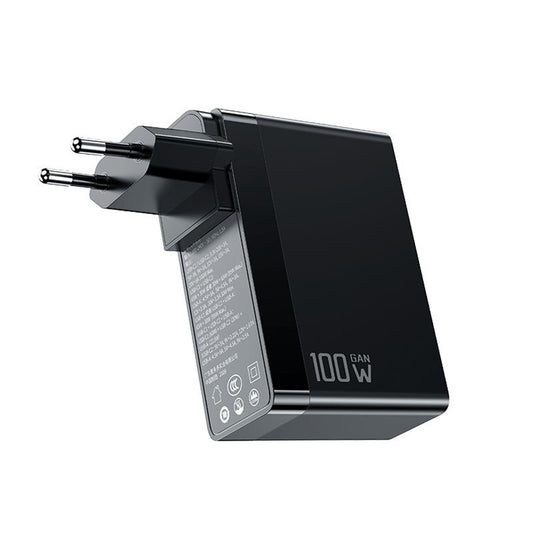 McDodo CH-8101 Pro Nuc AR Power Travel hálózati töltő, 100W, 5A, 1 x USB-A - 2 x USB-C, fekete