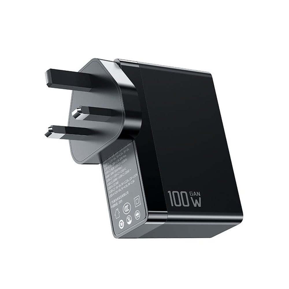 McDodo CH-8101 Pro Nuc AR Power Travel hálózati töltő, 100W, 5A, 1 x USB-A - 2 x USB-C, fekete