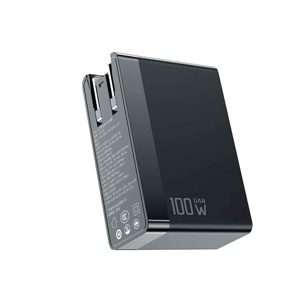 McDodo CH-8101 Pro Nuc AR Power Travel hálózati töltő, 100W, 5A, 1 x USB-A - 2 x USB-C, fekete