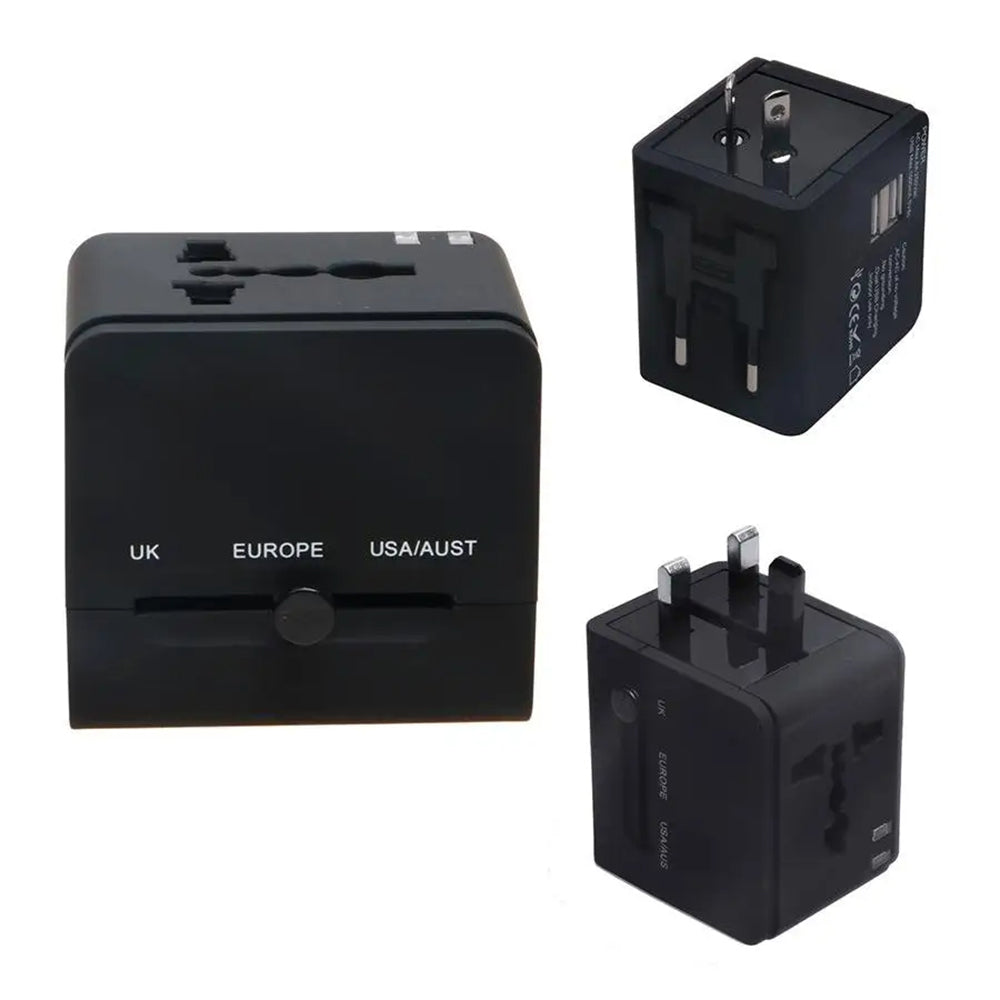 Techsuit HHt148 Travel hálózati töltő, 10W, 2A, 2 x USB-A, Fekete
