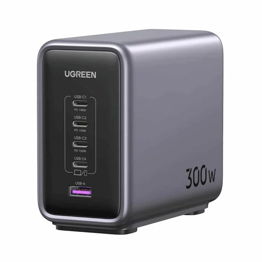 Töltőállomás UGREEN CD333 Nexode, 300W, 5A, 1 x USB-A - 4 x USB-C, Szürke