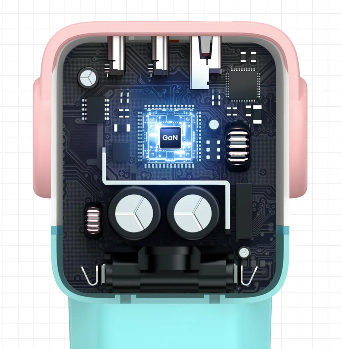 UGREEN CD361 Uno Hálózati Töltő, 65W, 3.25A, 1 x USB-A - 2 x USB-C, Türkiz