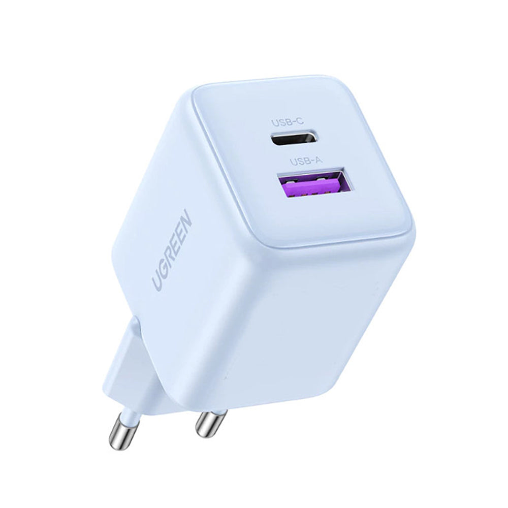UGREEN X516 Hálózati töltő, 30W, 3A, 1 x USB-A - 1 x USB-C, Kék