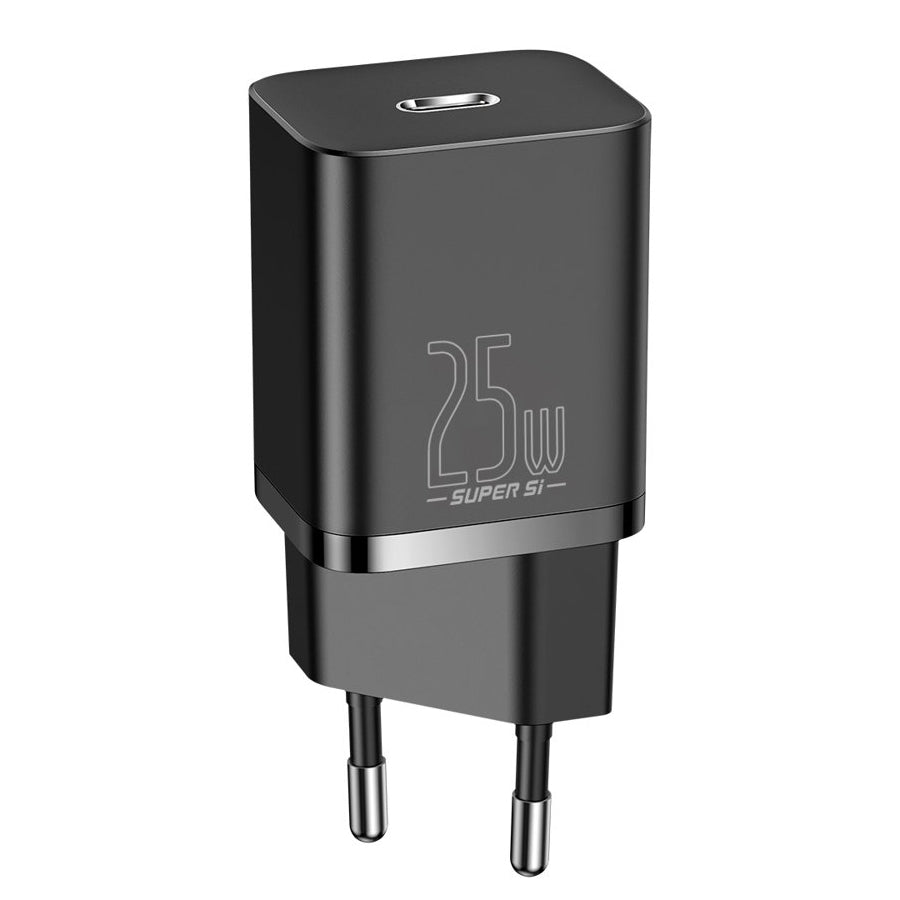 Baseus Super Si hálózati töltő, 25W, 3A, 1 x USB-C, fekete CCSP020101
