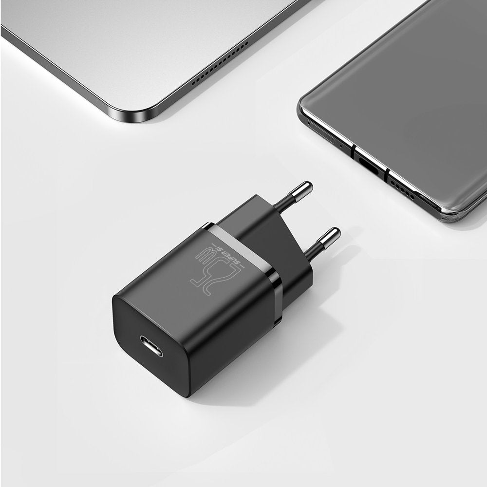 Baseus Super Si hálózati töltő, 25W, 3A, 1 x USB-C, fekete CCSP020101