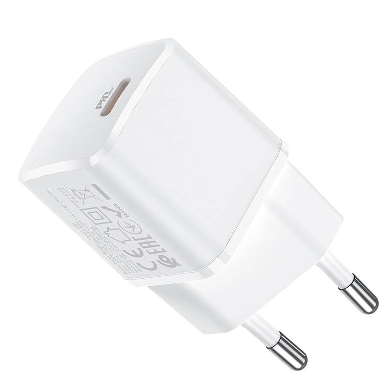 Hálózati töltő HOCO N10, 20W, 3A, 1 x USB-C, fehér