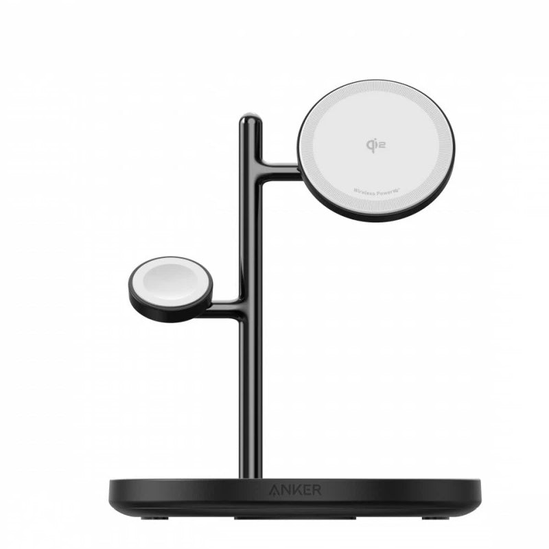 Anker MagGo 3in1 vezeték nélküli hálózati töltő, 25W, 1.67A, Fekete B25M3311