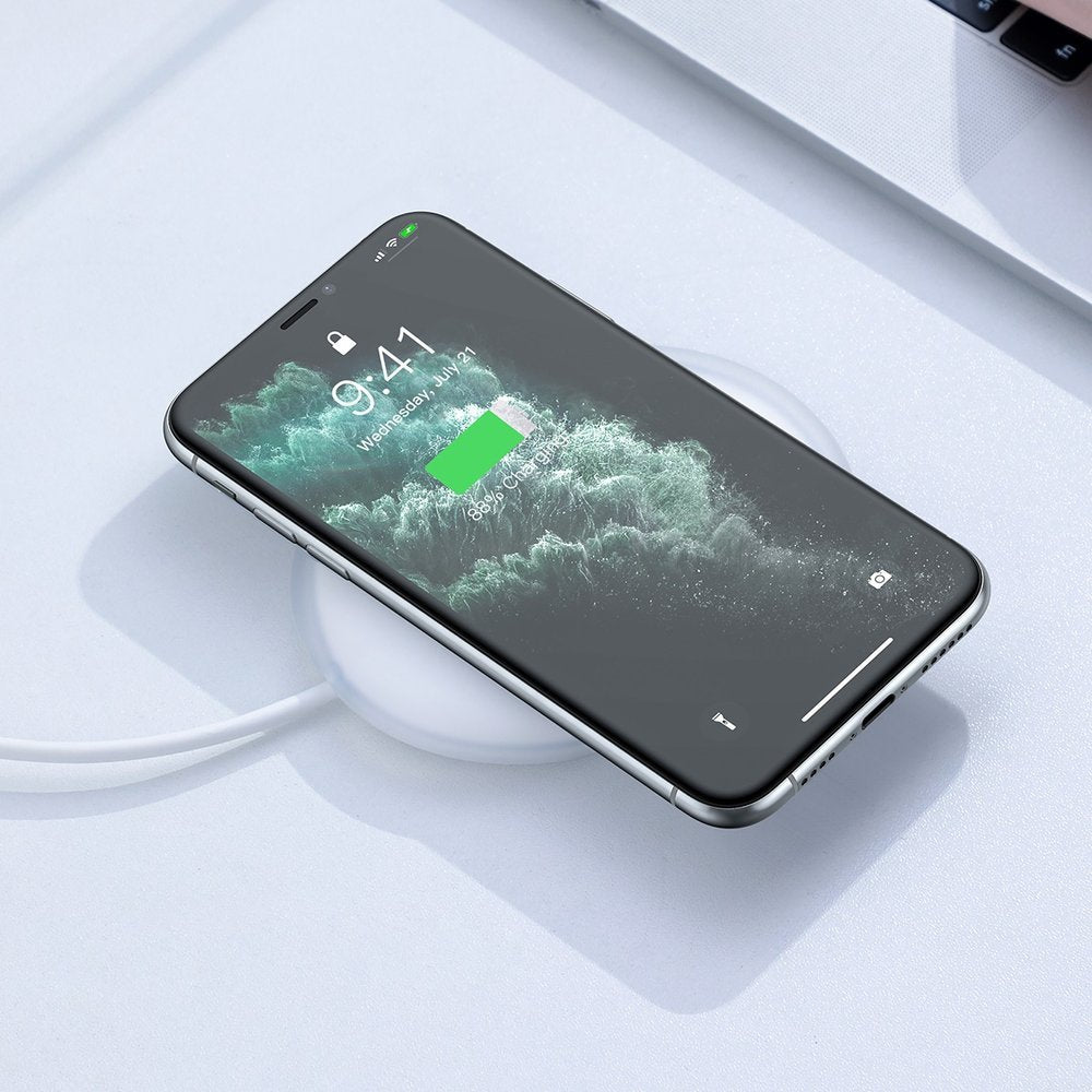 Baseus Jelly Wireless Network Charger, 15W, 1.67A, White WXGD-02