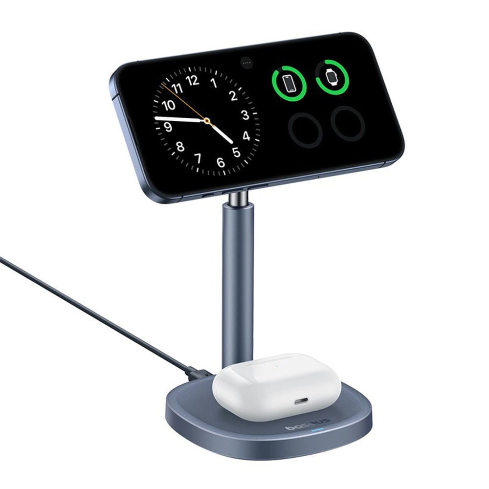 Baseus Orbit 2 Pro 2in1 vezeték nélküli hálózati töltő, 20W, 1.67A, szürke P10273500813-00