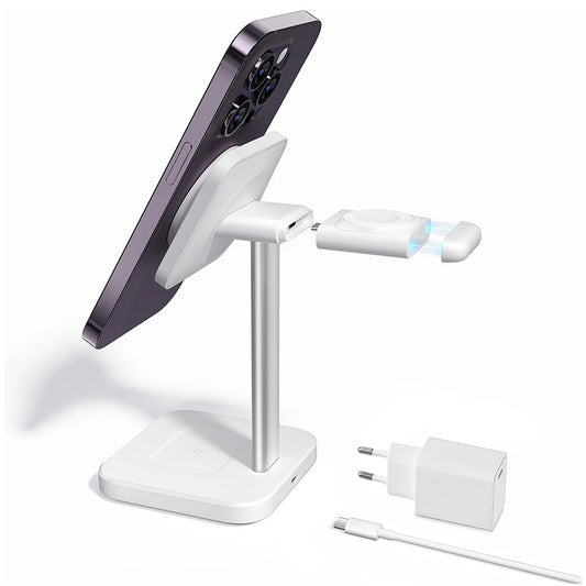 ESR HaloLock 3in1 vezeték nélküli hálózati töltő, 15W, 1.67A, Fehér