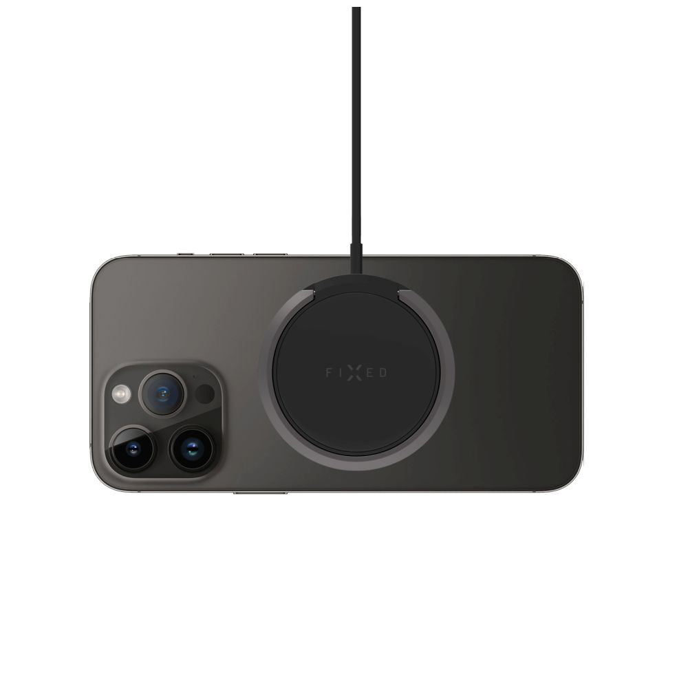 Vezeték nélküli hálózati töltő Fixed Ring, 15W, 1.67A, Fekete