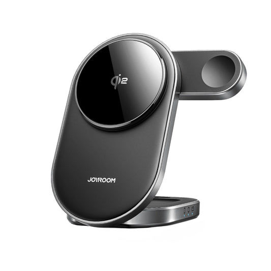 Joyroom JR-W17 3in1 vezeték nélküli hálózati töltő, 15W, 1.67A, Fekete