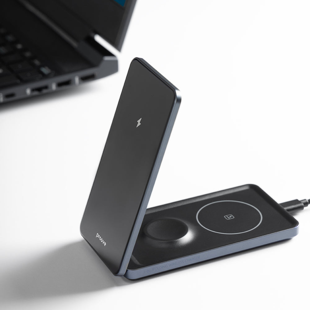 Proove Metal Edge 3in1 vezeték nélküli hálózati töltő, 15W, 1.67A, szürke WSME15010003