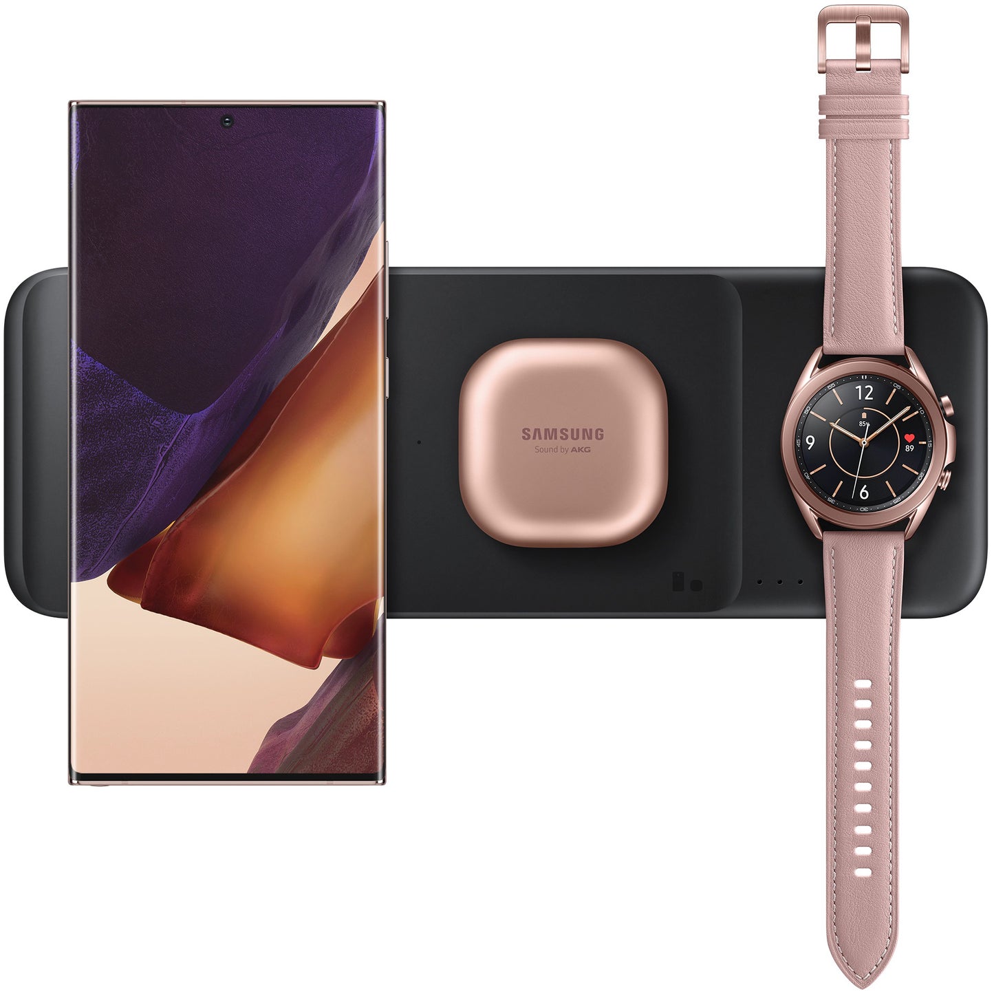 Samsung Trio vezeték nélküli hálózati töltő, 9W, 1A, fekete, újrazárva EP-P6300TBEGEU