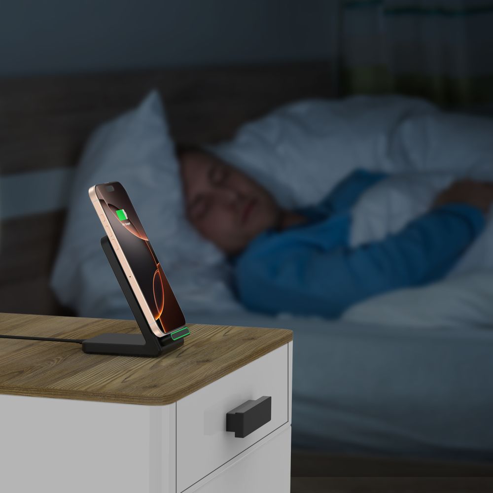 Vezeték nélküli hálózati töltő Tech-Protect QI15W-A40, 15W, 1.67A, fekete