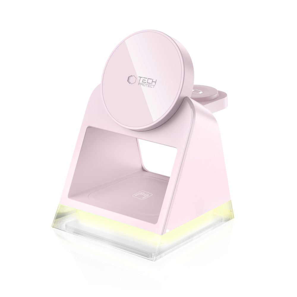 Tech-Protect A43 3in1 Wireless Network Charger, 15W, 1.67A, Pink