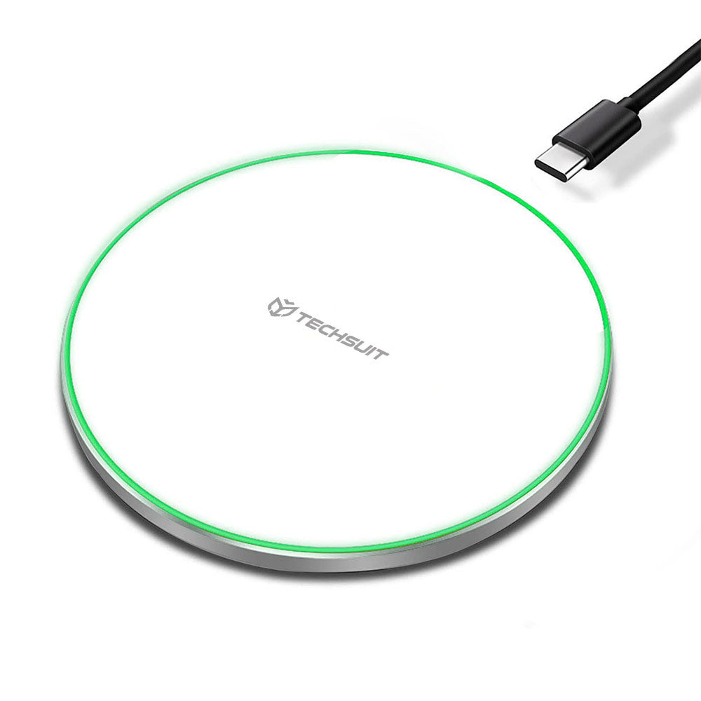Techsuit CHWR031 Premium Vezeték Nélküli Hálózati Töltő, 15W, 1.67A, Fehér