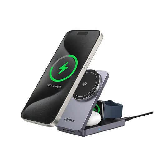 UGREEN W707 3in1 Wireless Network Charger, 25W, 1.67A, Gray