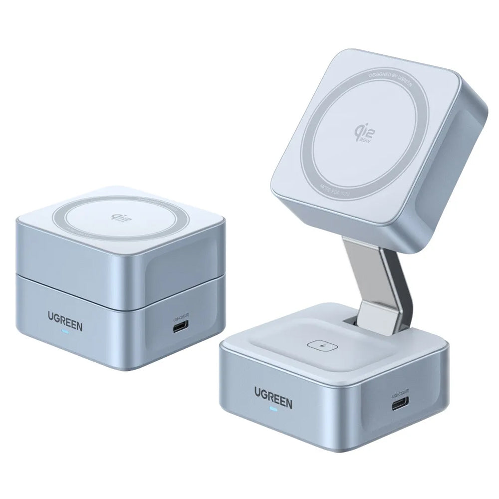 UGREEN W752 2in1 vezeték nélküli hálózati töltő, 35W, 3A, 1 x USB-C, Kék