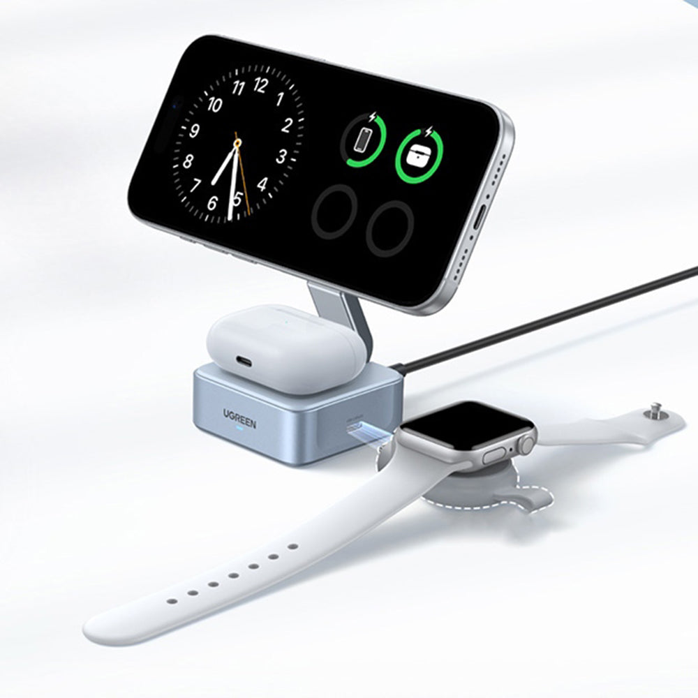 UGREEN W752 2in1 vezeték nélküli hálózati töltő, 35W, 3A, 1 x USB-C, Kék