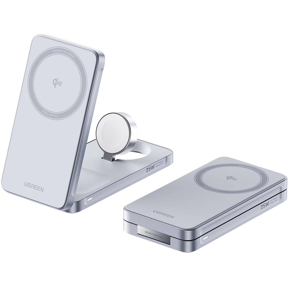 UGREEN W757 (65901) 3in1 vezeték nélküli hálózati töltő, 25W, kék