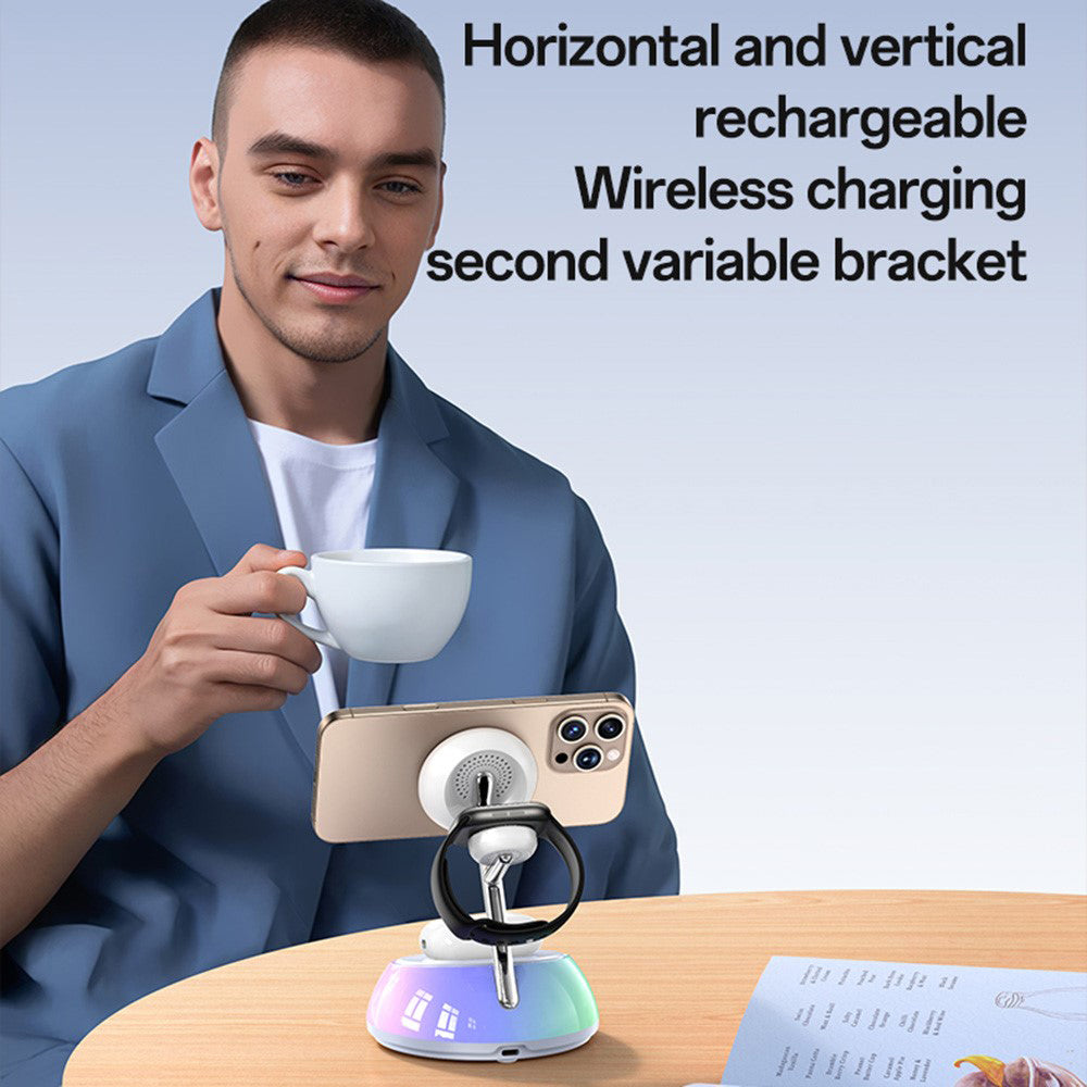 Yesido DS31 3in1 vezeték nélküli hálózati töltő, 15W, 1.67A, Fehér