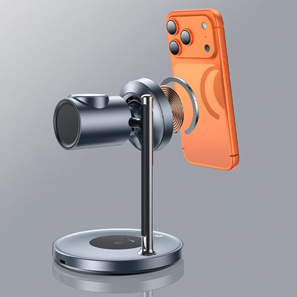 Yesido DS40 3in1 vezeték nélküli hálózati töltő, 25W, 1.67A, Fekete