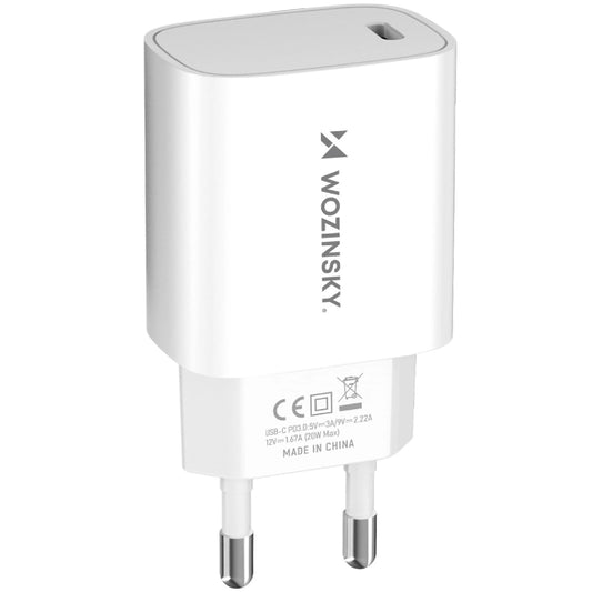 WZK WGWCCW hálózati töltő, 20W, 3A, 1 x USB-C, fehér