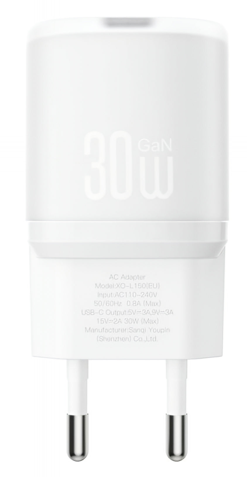 XO Design L150 hálózati töltő, 30W, 3A, 1 x USB-C, Fehér