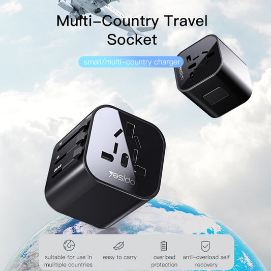 Yesido MC09 Travel hálózati adapter, Fekete