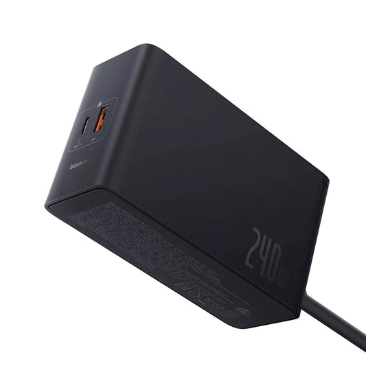 Baseus 5in1 töltőállomás, 240W, 5A, 1 x USB-A - 3 x USB-C - 1 x DC, Fekete P10163901113-00